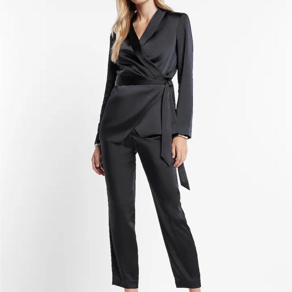 Satin Tie Front Blazer brand new size L